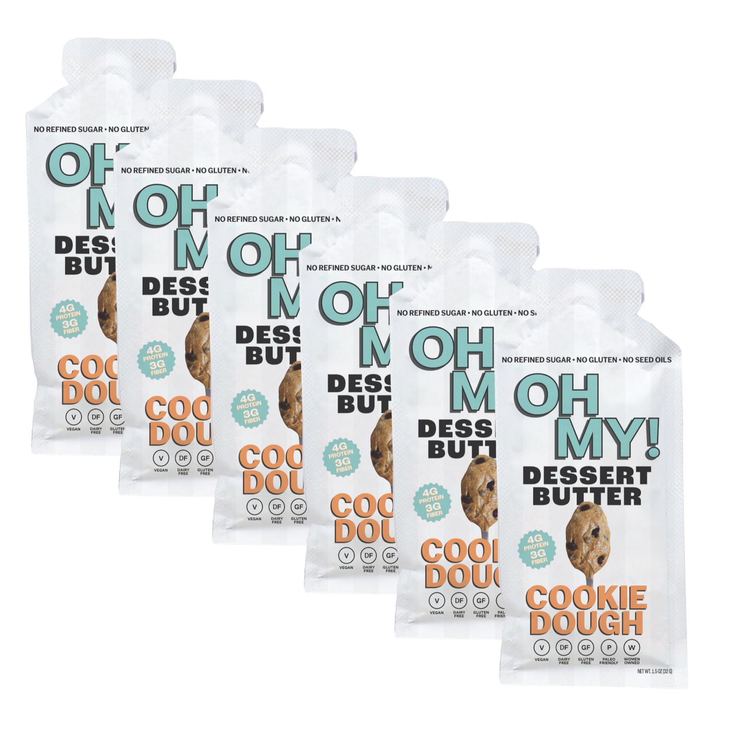 Cookie Dough Dessert Butter Squeeze Pouch 6 Pack